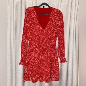 H&M Red Floral Dress